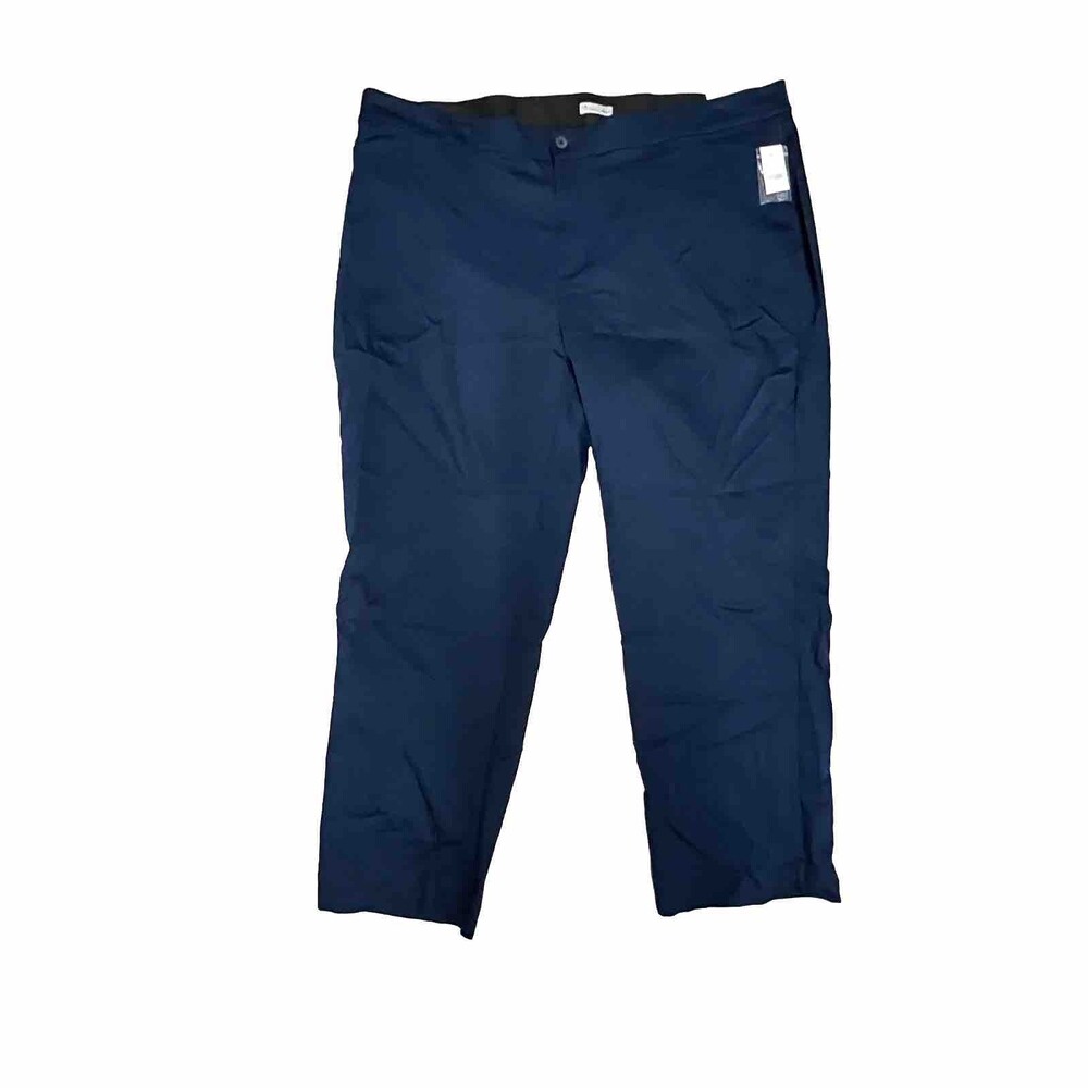 NWT 28W Catherines Plus Size The Universal Pant Straight Leg Navy Blue Pants